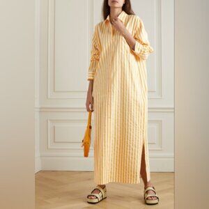 THE FRANKIE SHOPCala Striped Cotton-poplin Midi Shirt Dress